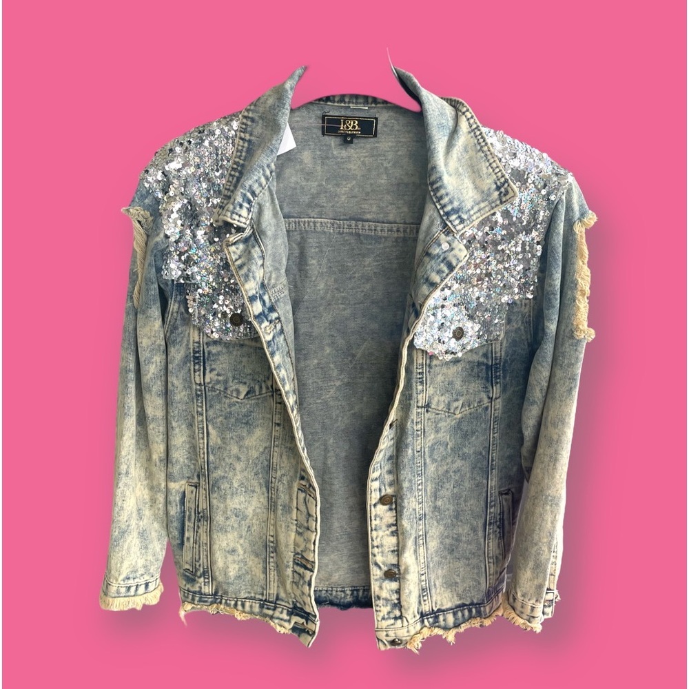 L&B Distressed Sequin Jacket